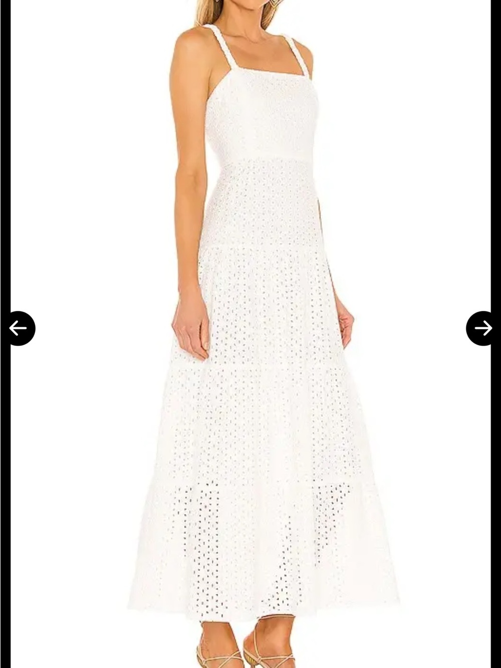Karina Grimaldi White Eyelet Maxi Dress